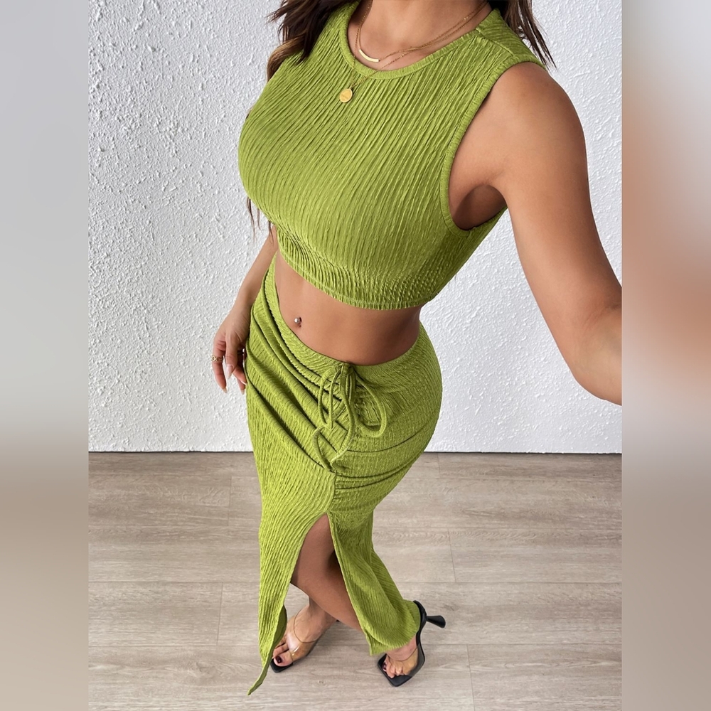Electric Lime Skirt Set - Picture 5 of 15